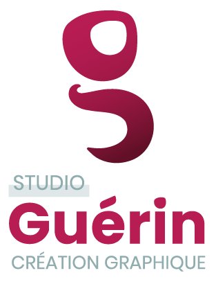 logo studio guérin dégradé de rose